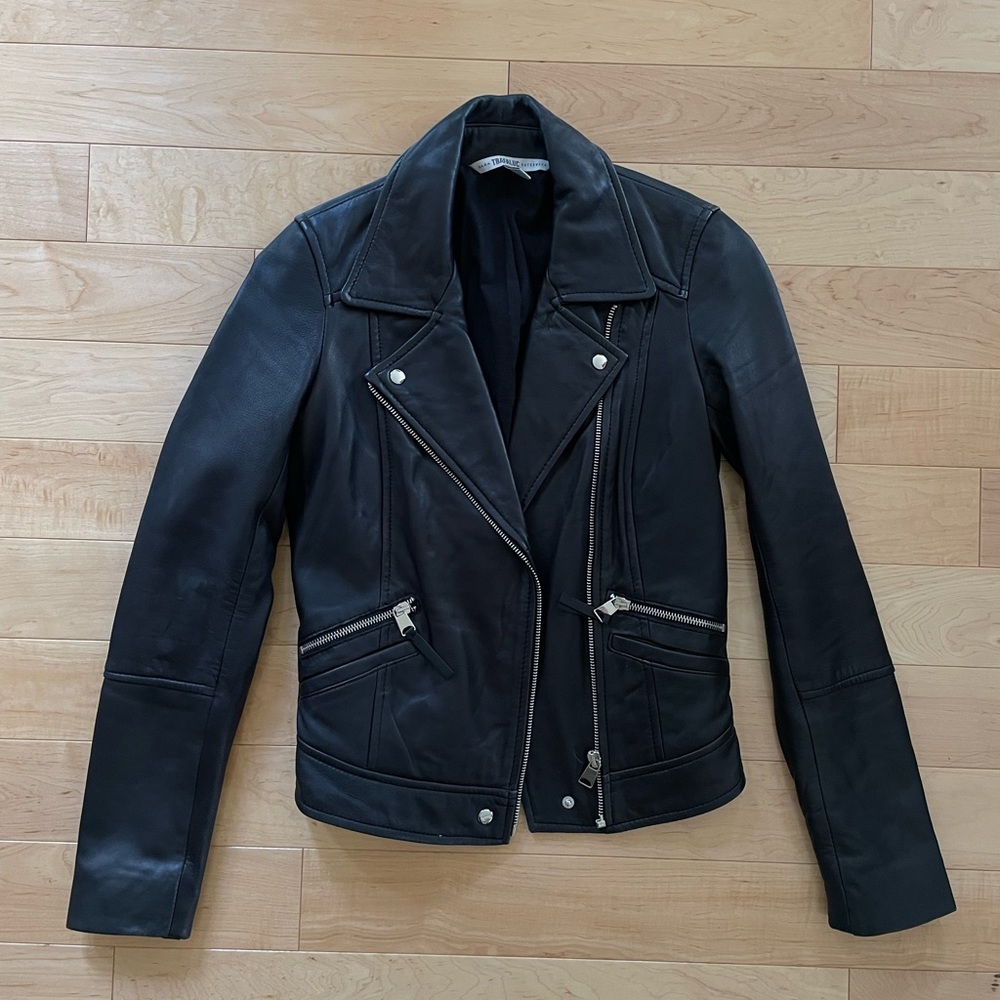 Zara 100% real Sheep Leather Jacket XS